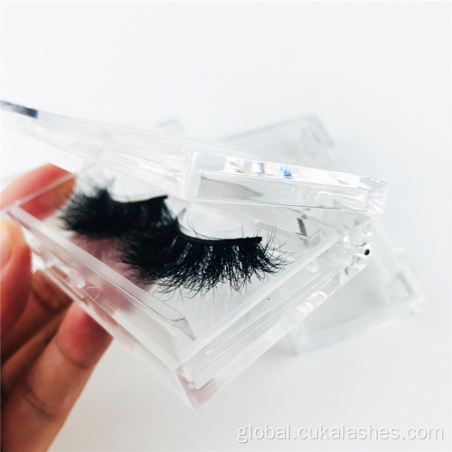 Plastic Lash Box custom eyelash packaging rectangle acrylic lash case Supplier